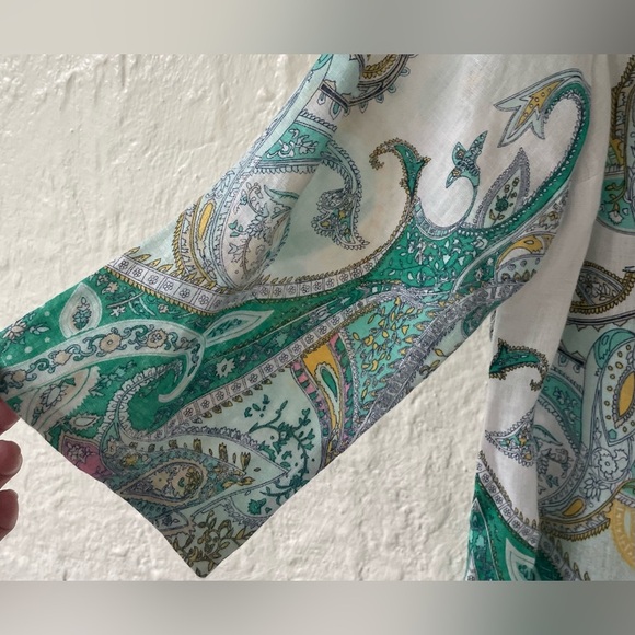 CHARTER CLUB LUXURY LINEN TUNIC BOHO HIP STYLISH BEAUTIFUL SOUCHE NECKLINE; XL - Picture 3 of 5